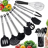 GOAMZ Utensilios Cocina de Silicona Set 9 Piezas...