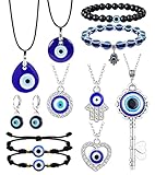 KALVICA 12 Pieces Collar de Ojo Malvado Conjunto...