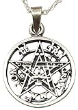 Sicuore Collar Colgante Tetragramaton - Plata de...